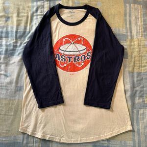 Majestic Threads "Astros" Graphic Baseball Logo Long Sleeve T-Shirt Mens XL